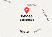 E-DOGG Bail Bonds map image E-DOGG Bail Bonds Vista location map